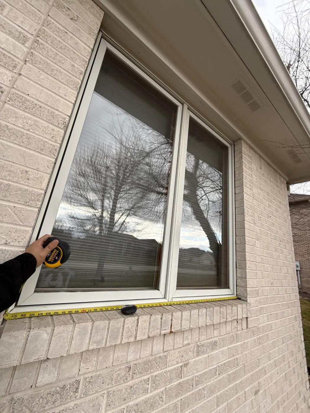 Frame and seal detail on a Ravenswood window job